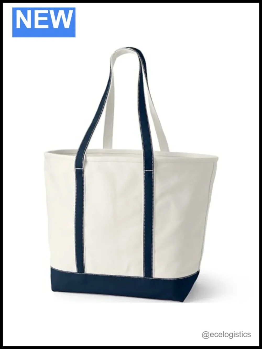 Cotton Canvas Tote Bag Large Structured Womens Shoulder Bag Laptop Work Beach
